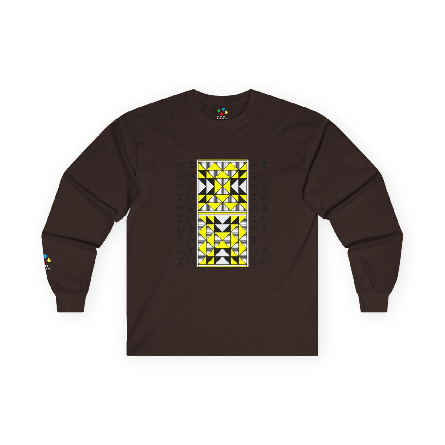 Sacred Mountains in Yellow Unisex Long Sleeve Tee