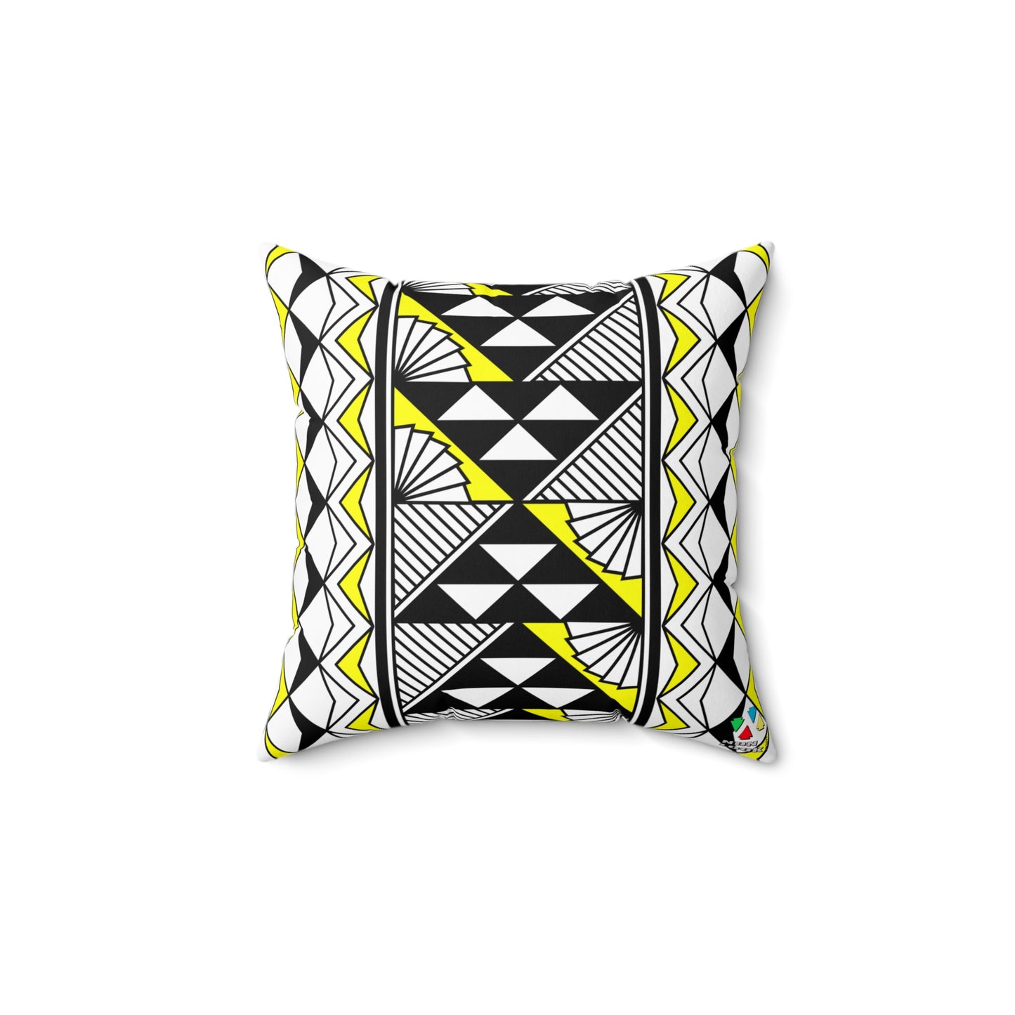 Sun and Rain in Yellow Square Pillow