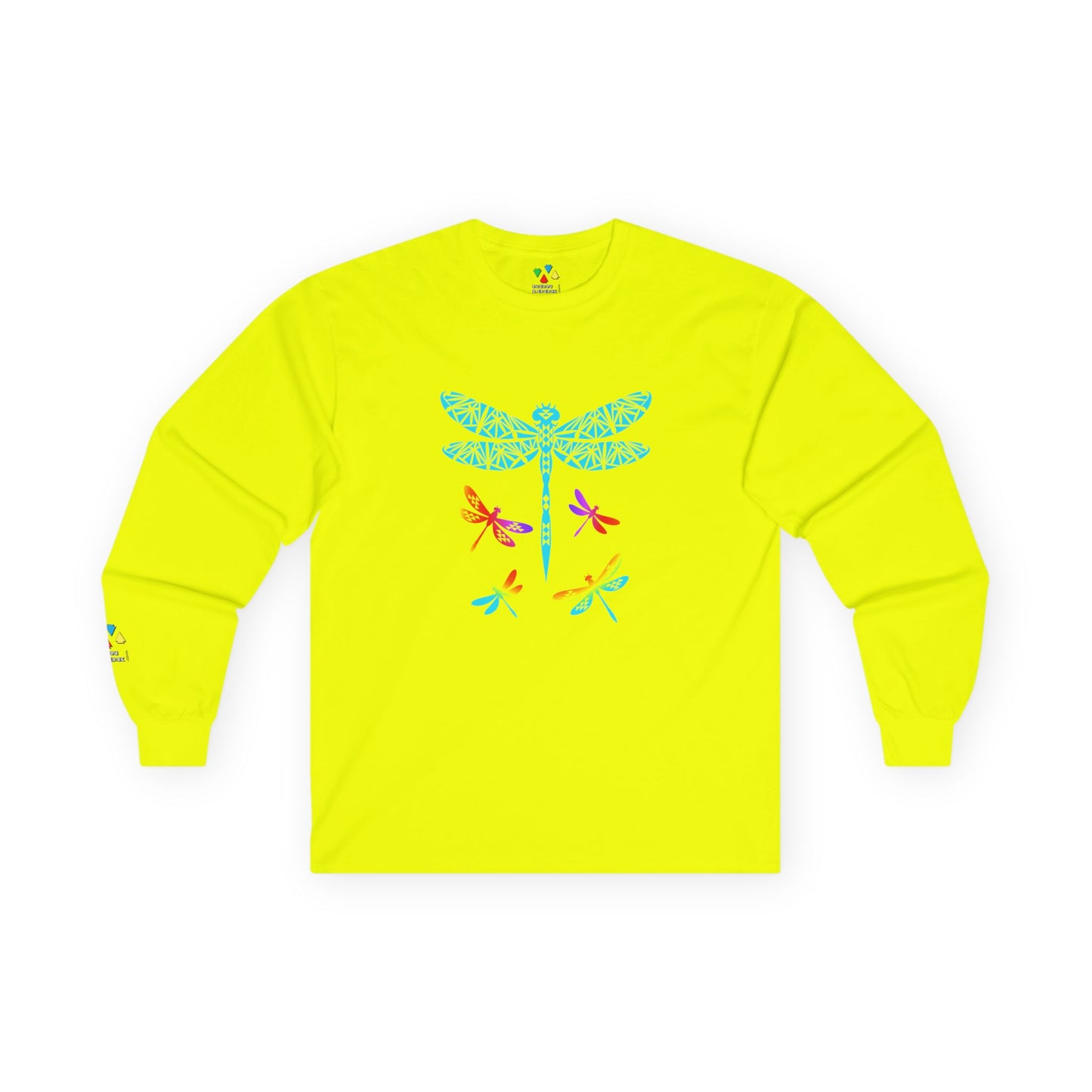 Rainbow Native Dragonfly Unisex Long Sleeve Tee