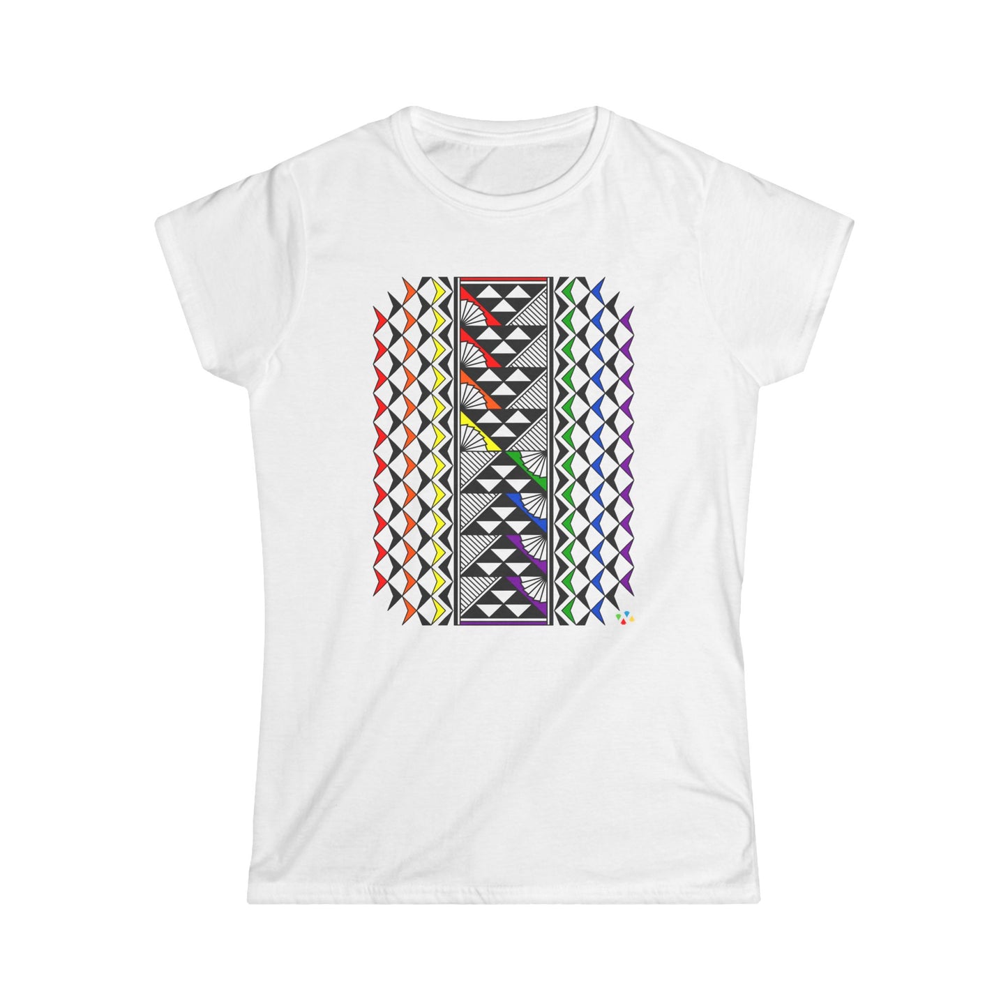 Rainbow Sun and Rain Women's Softstyle Tee