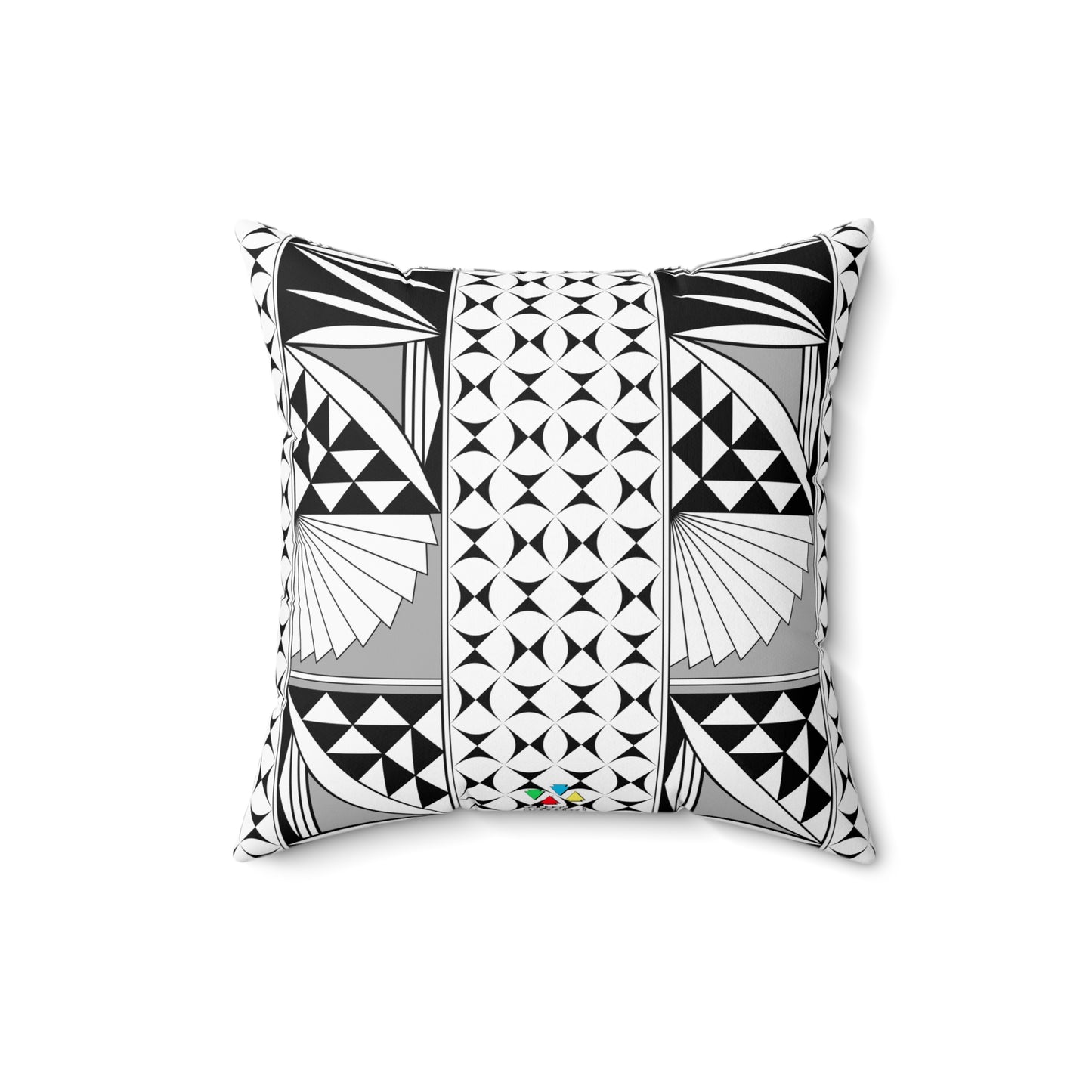 Southwest Sunrise in Gray Square Pillow