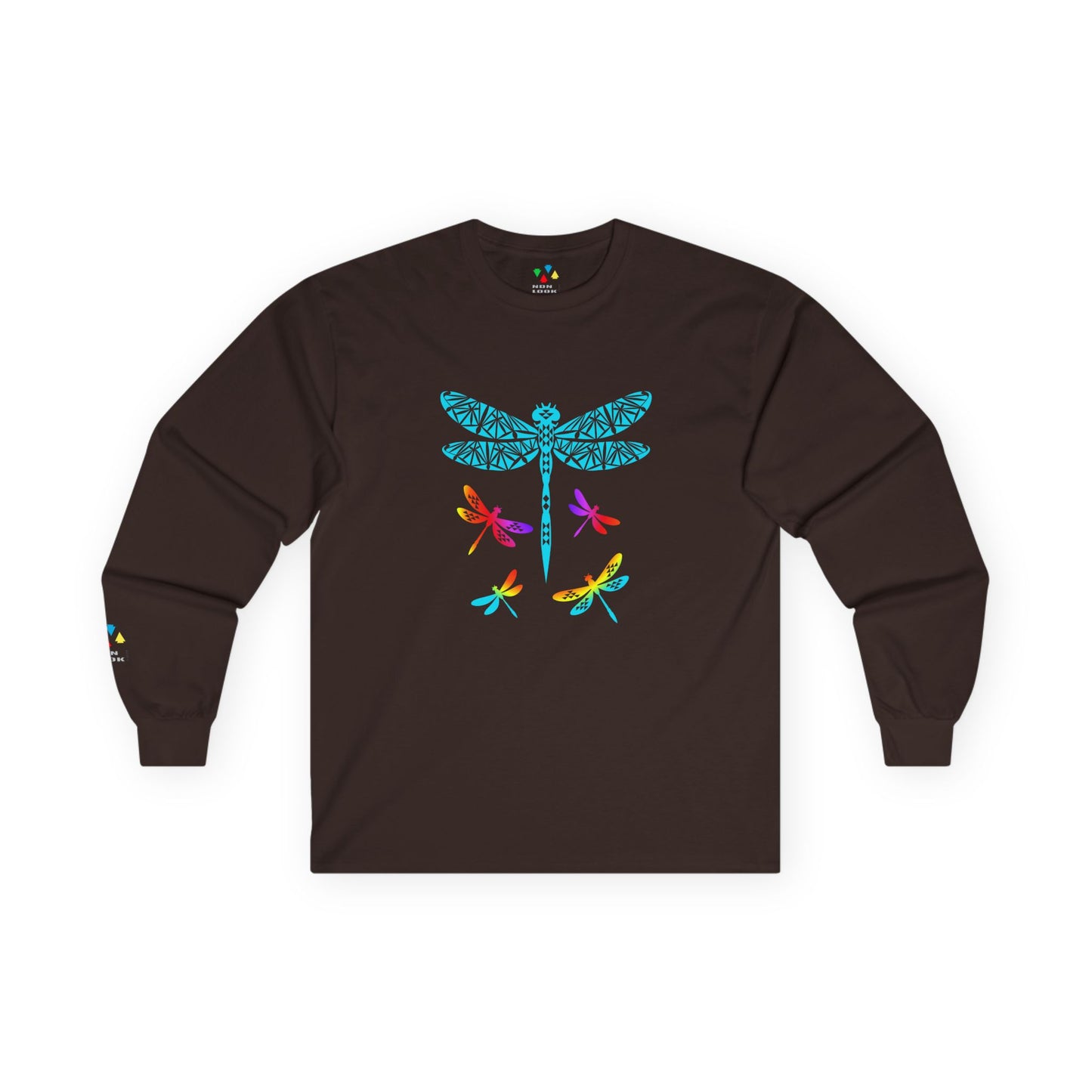 Rainbow Native Dragonfly Unisex Long Sleeve Tee