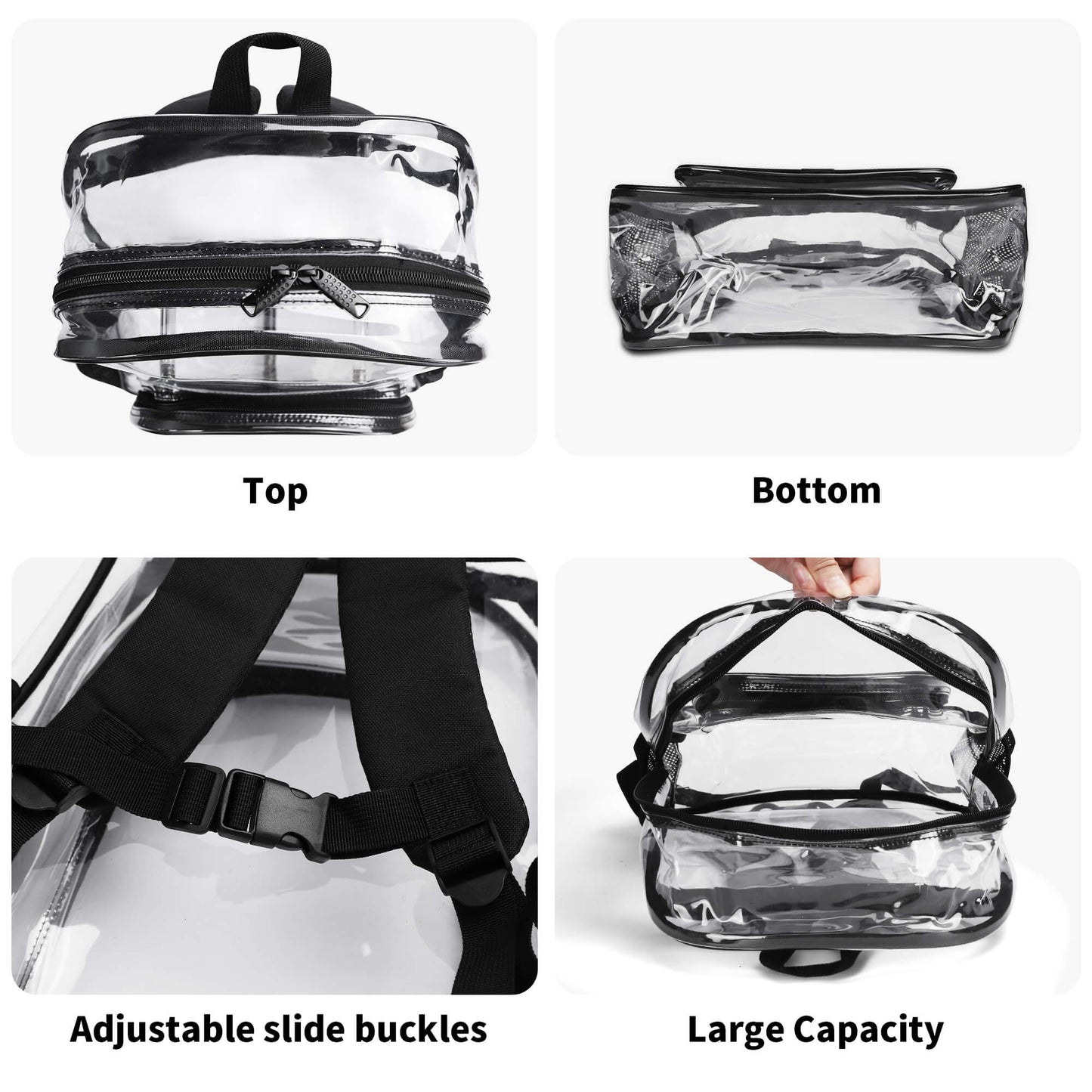 Rainbow Sunrise Transparent Backpack
