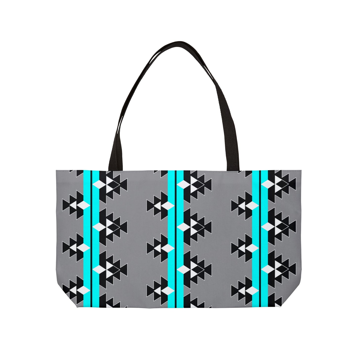 Native Woven Stories in Turquoise Weekender Tote Bag
