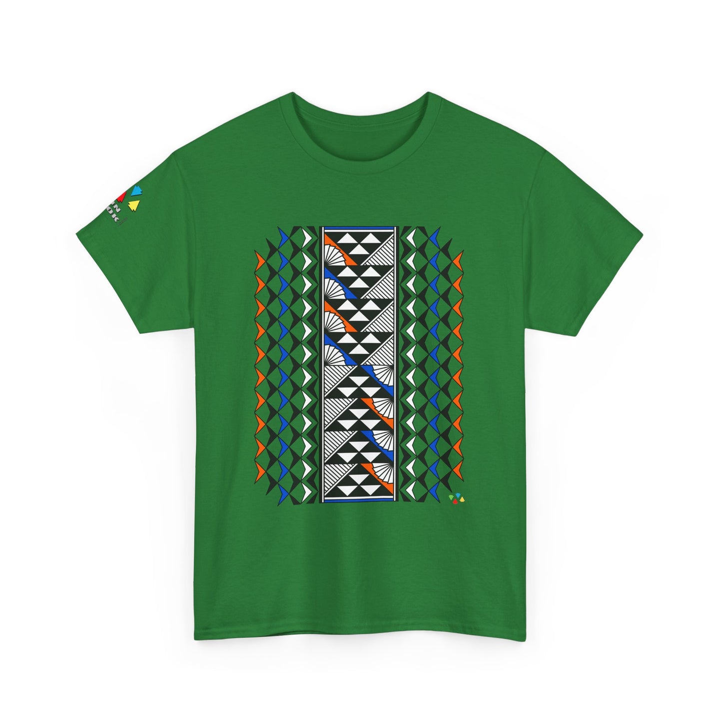 Sun and Rain in Orange/Blue Gildan Unisex Tee