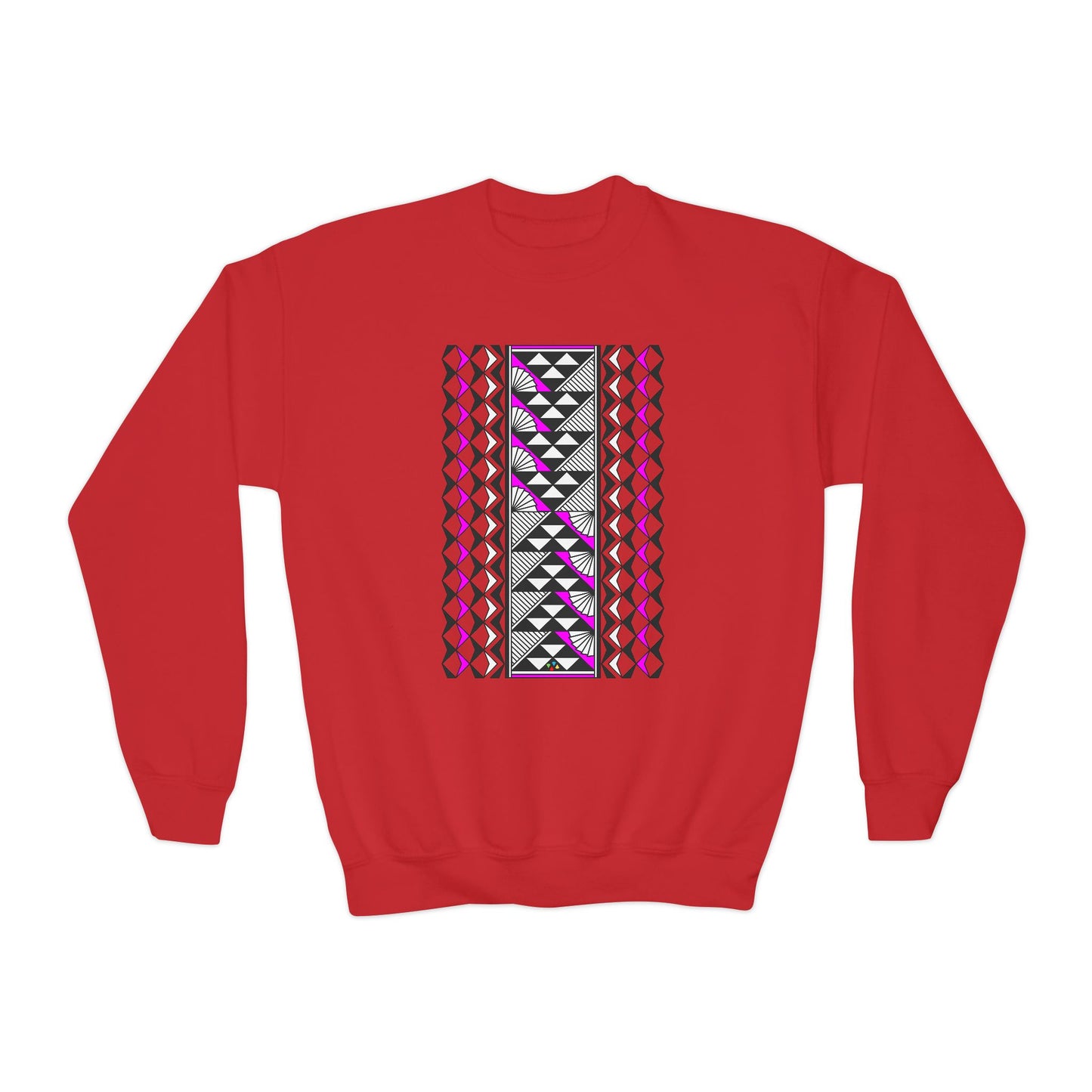 Rain and Sun in Pink Youth Crewneck Sweatshirt