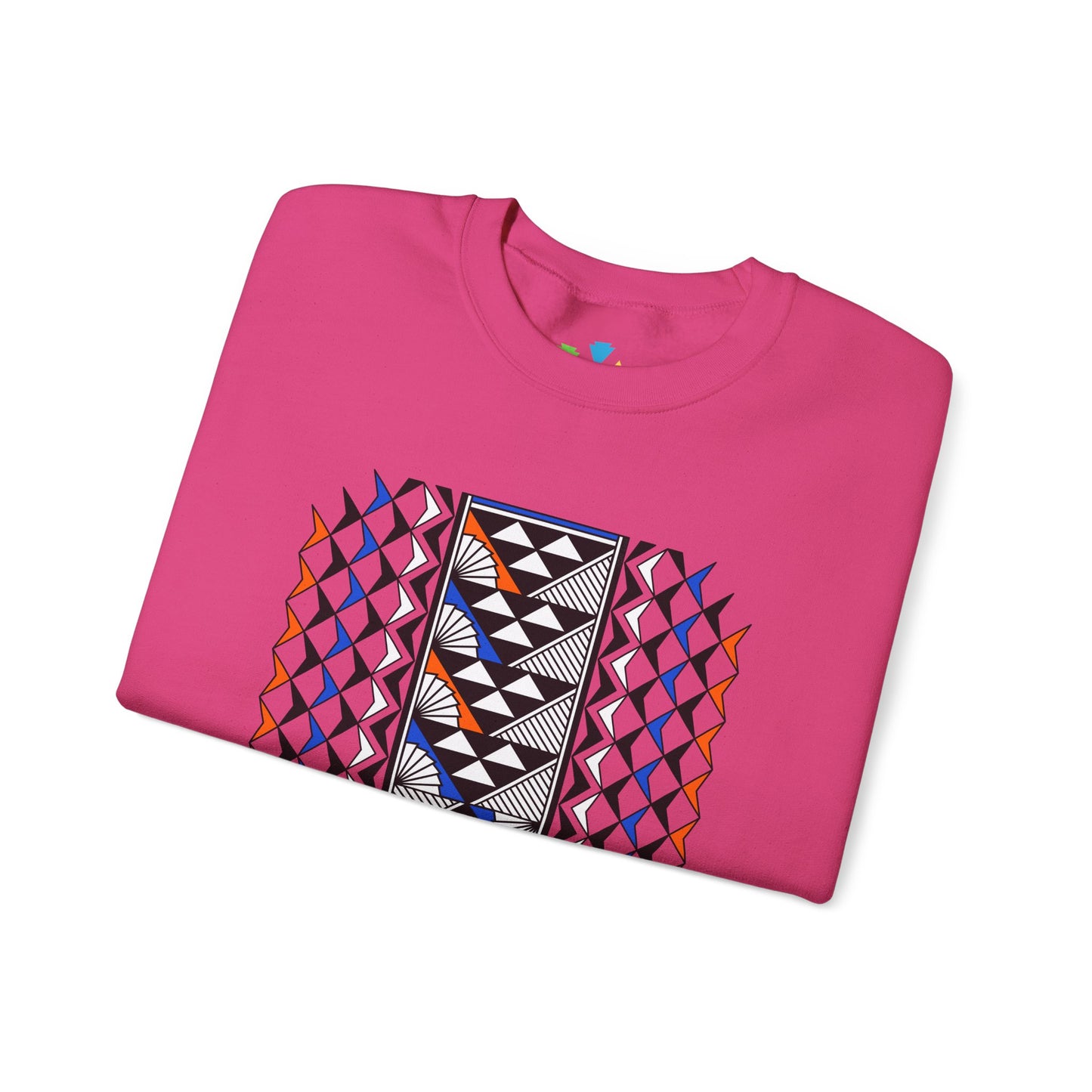 Sun and Rain in Blue/Orange Unisex Sweatshirt