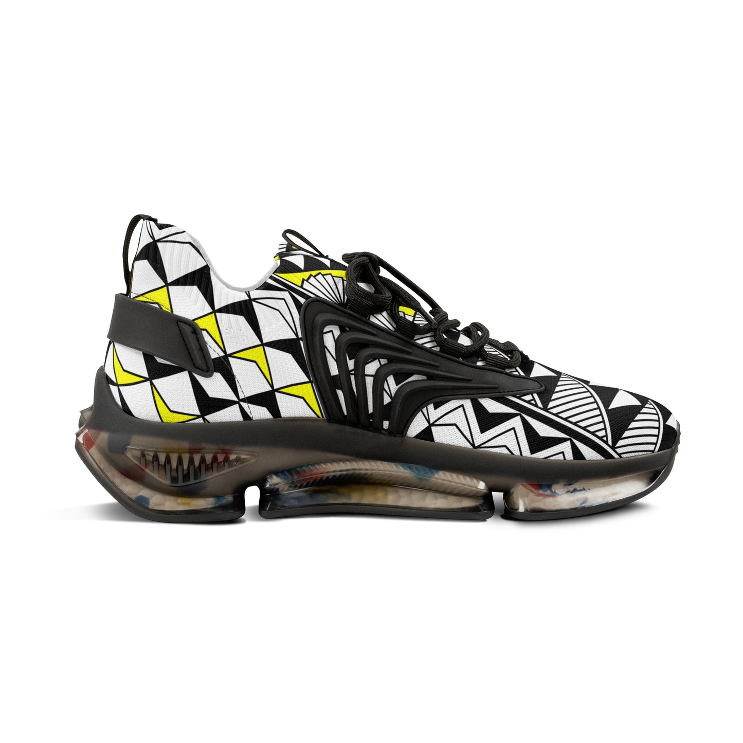 Sun and Rain in Yellow Men's Mesh Sneakers