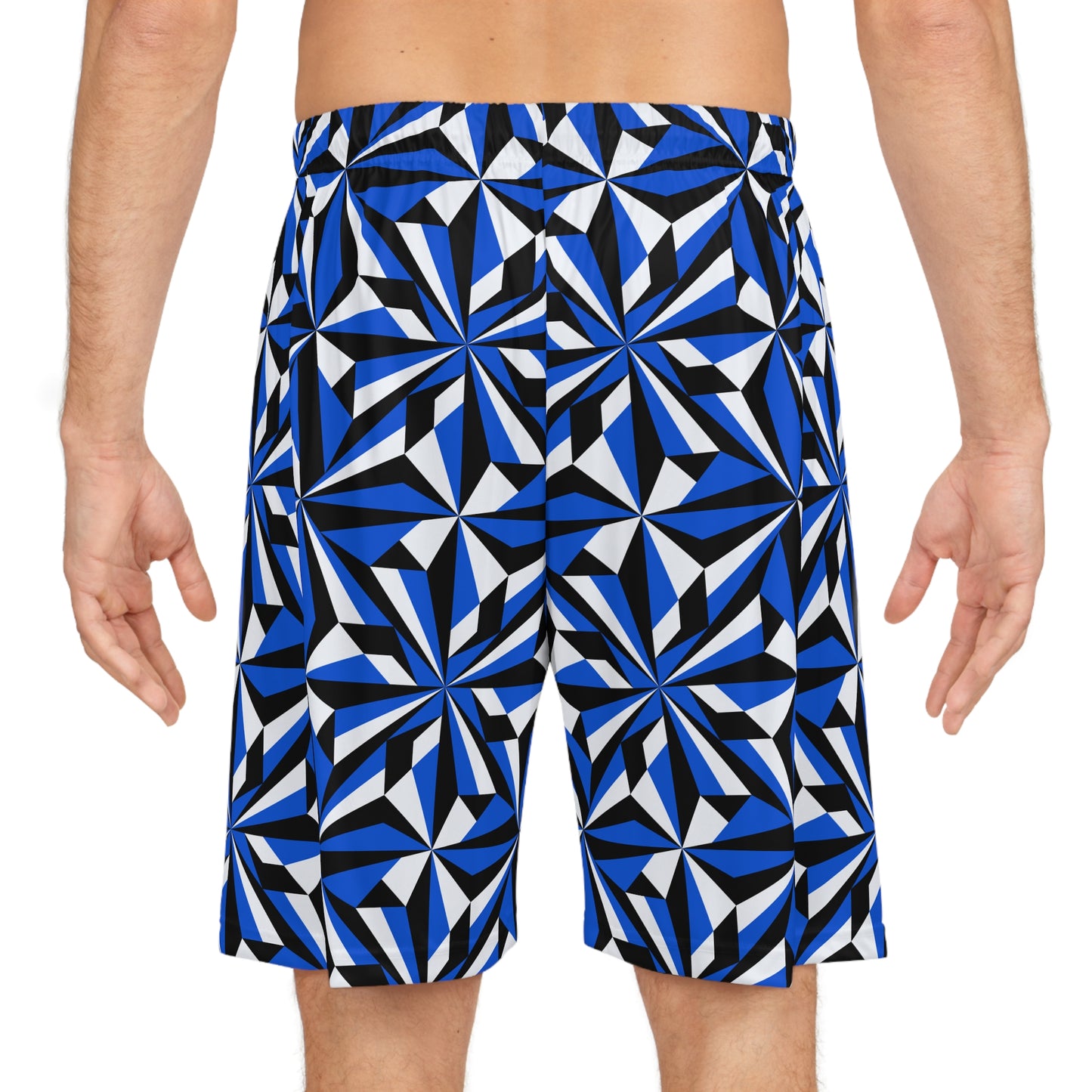 Desert Flowers in Blue Basketball Shorts