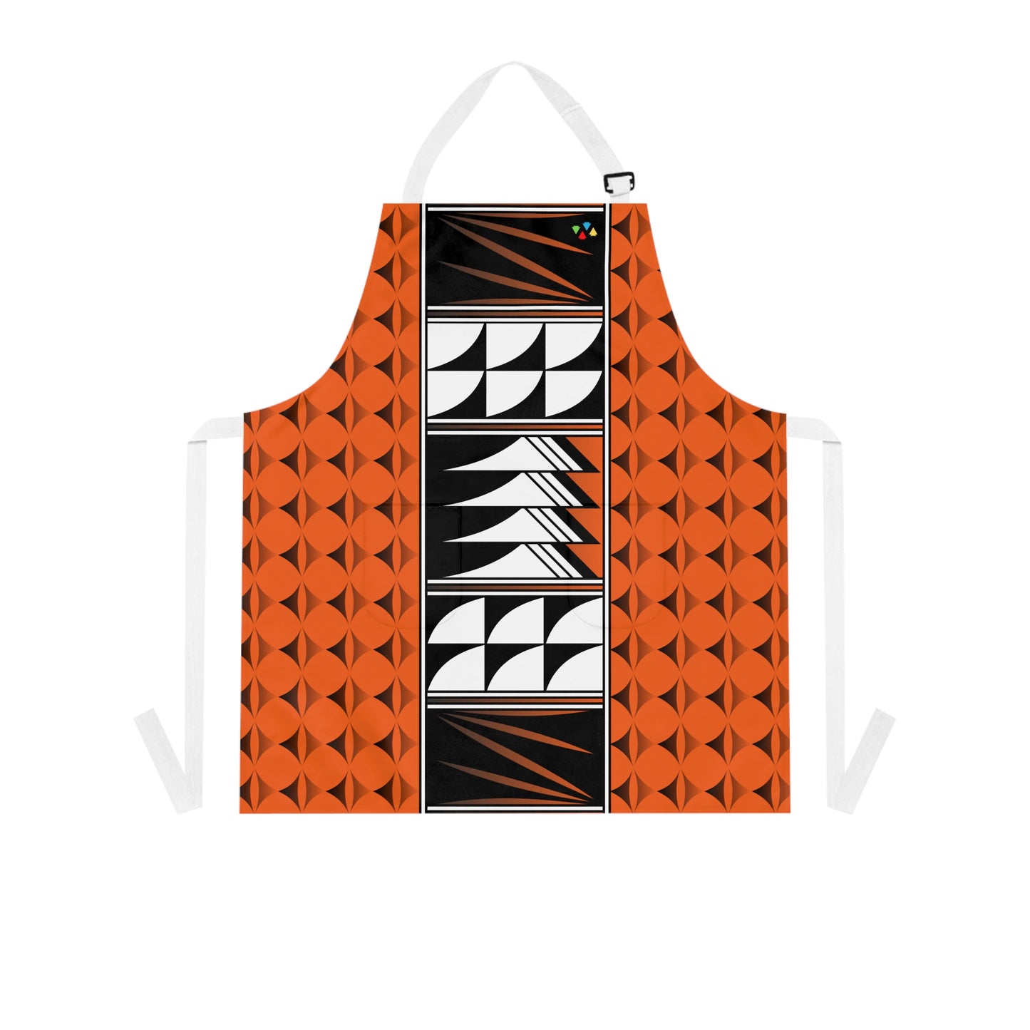 Feather Blessing on Orange Two Pocket Apron