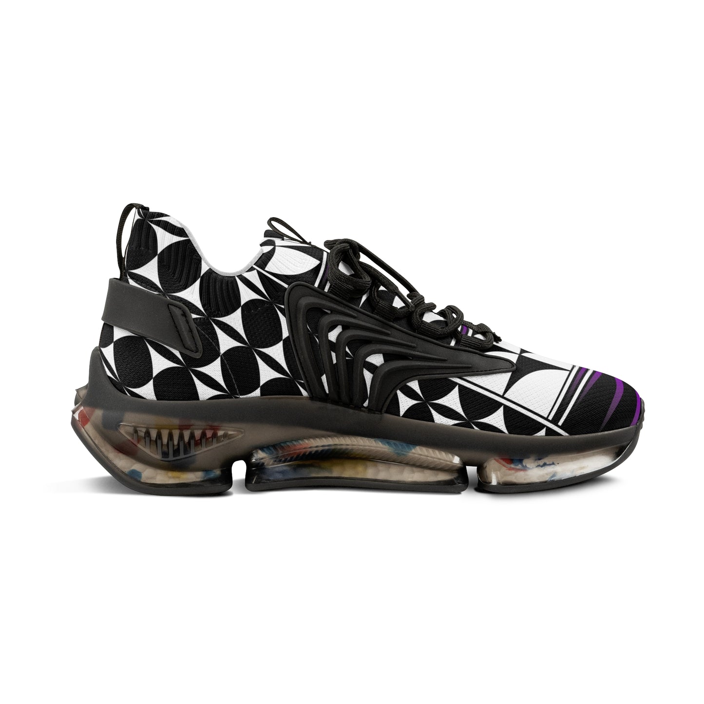 Feather Blessing in Purple Men's Mesh Sneakers