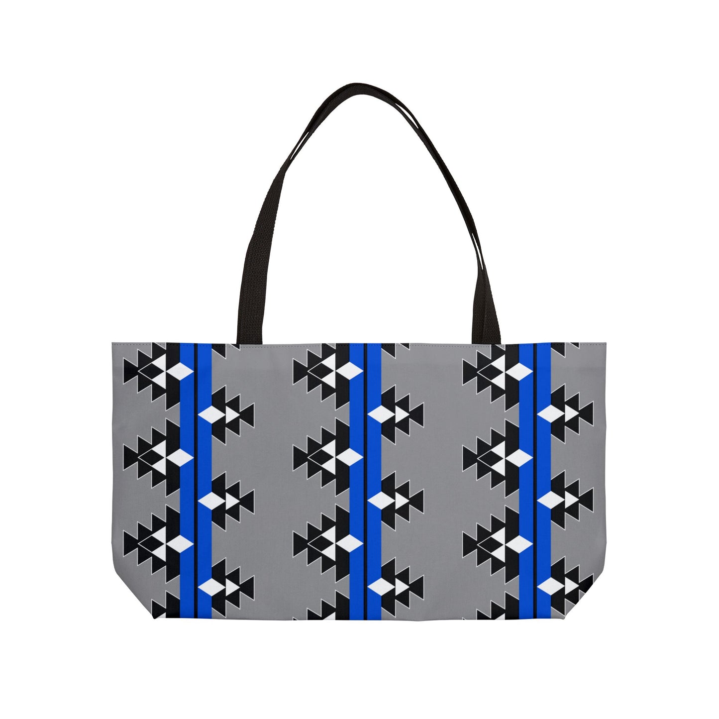 Native Woven Stories in Blue Weekender Tote Bag