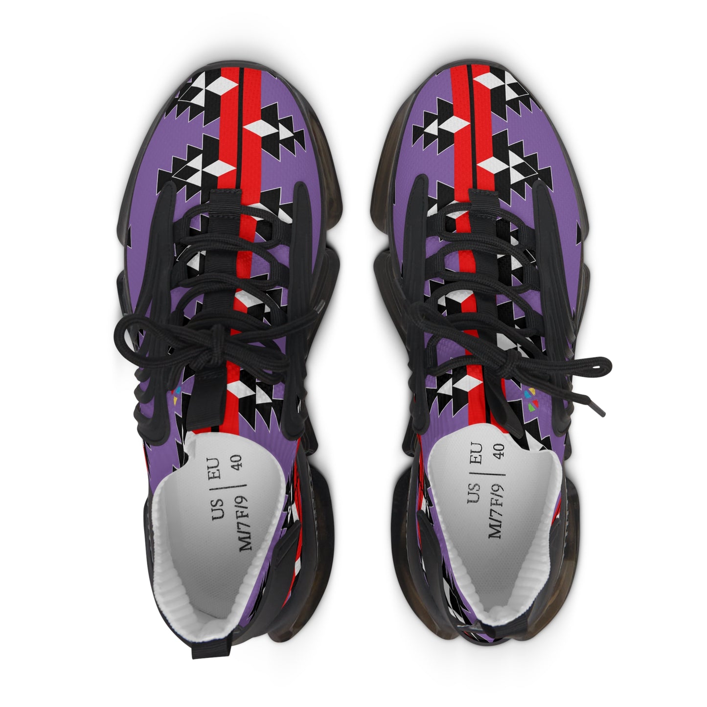 Native Woven Stories in Purple Women's Mesh Sneakers