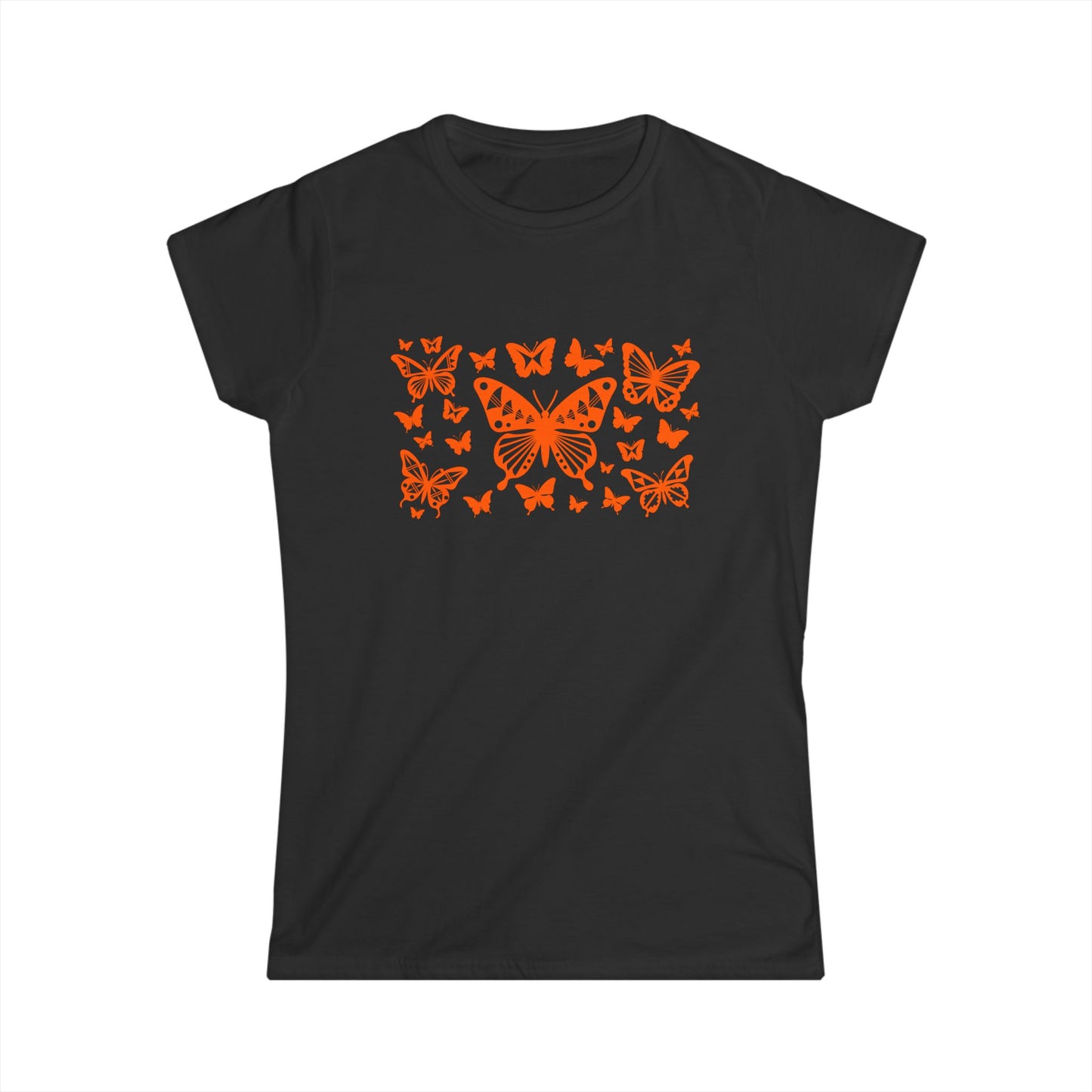 Orange Butterfly Blast Women's Softstyle Tee