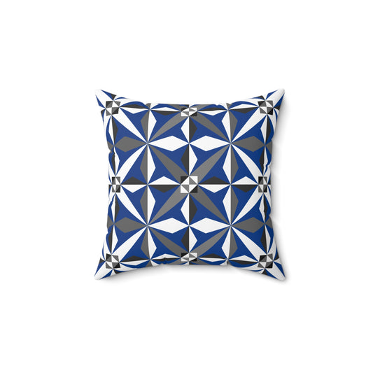 Morning Star in Blue Square Pillow