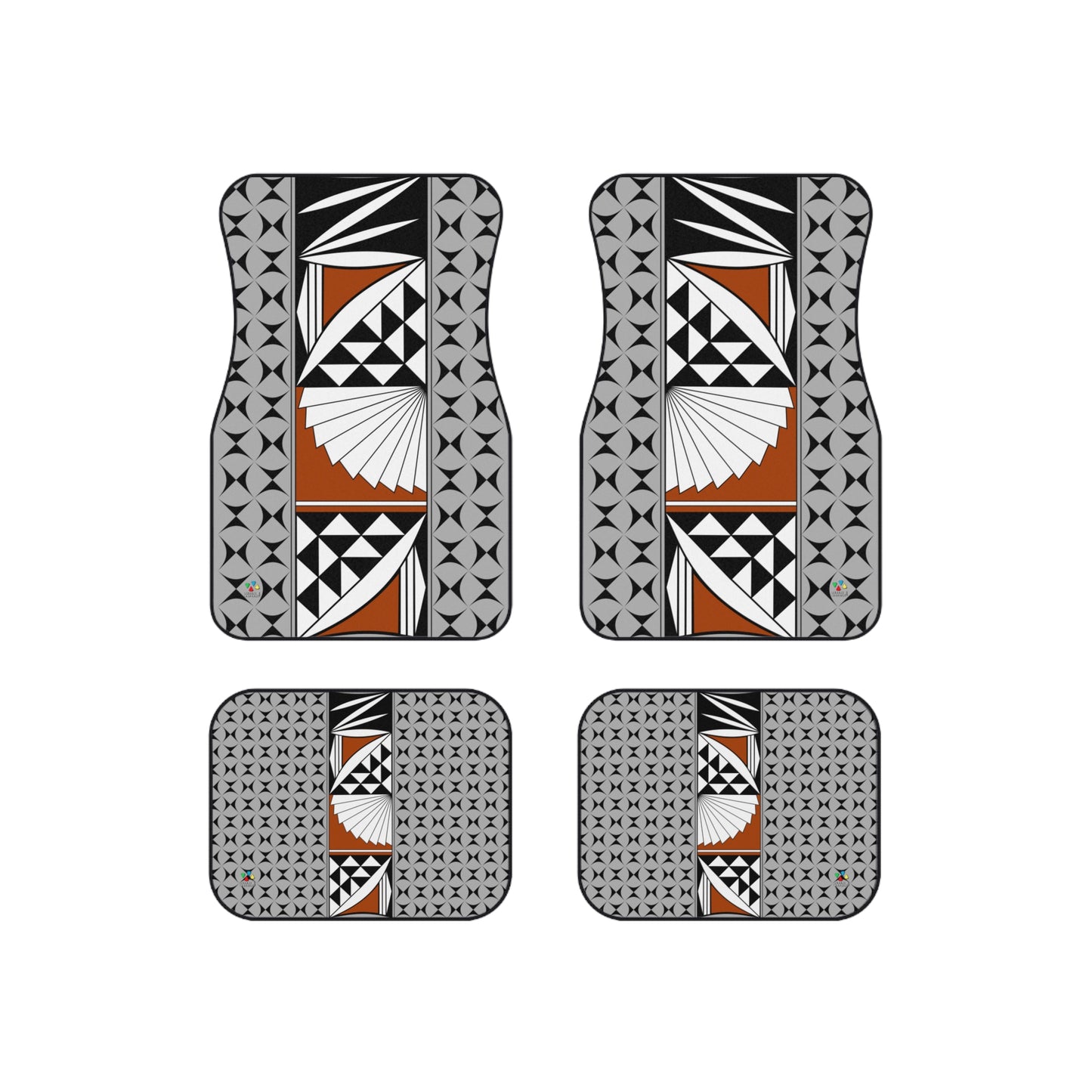 Southwest Sunrise in Rust Car Mats (Set of 4)