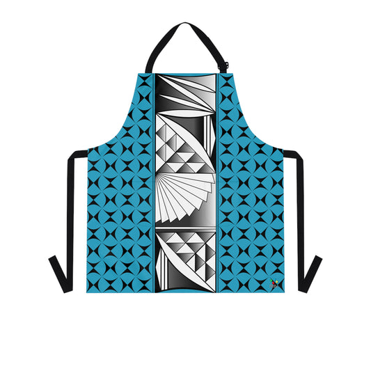 Chrome Sunrise in Turquoise Two Pocket Apron