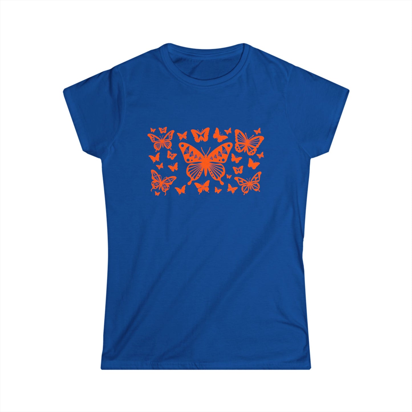 Orange Butterfly Blast Women's Softstyle Tee
