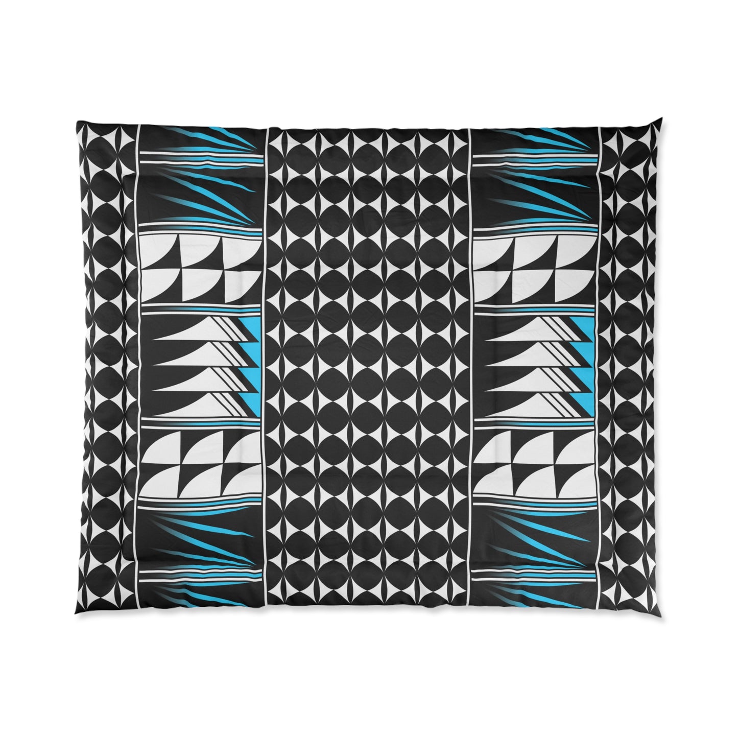 Southwest Feather Blessing in Turquoise Comforter