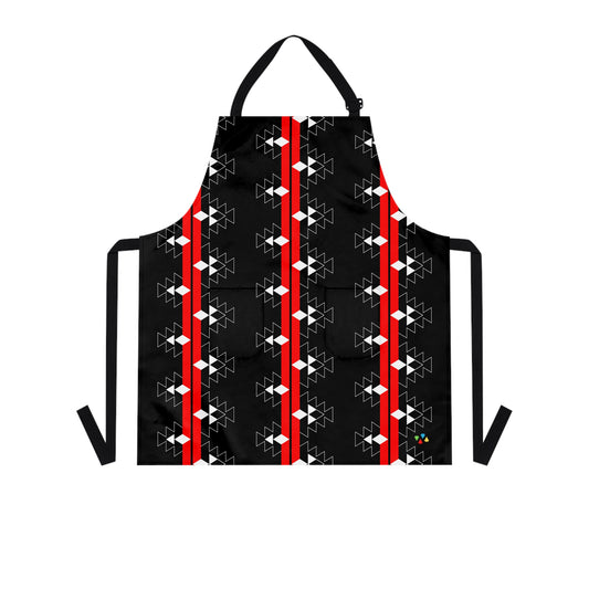 Red/Black Native Stories Two Pocket Apron