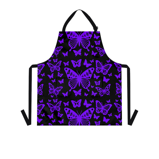 Native Butterflies in Purple Two Pocket Apron