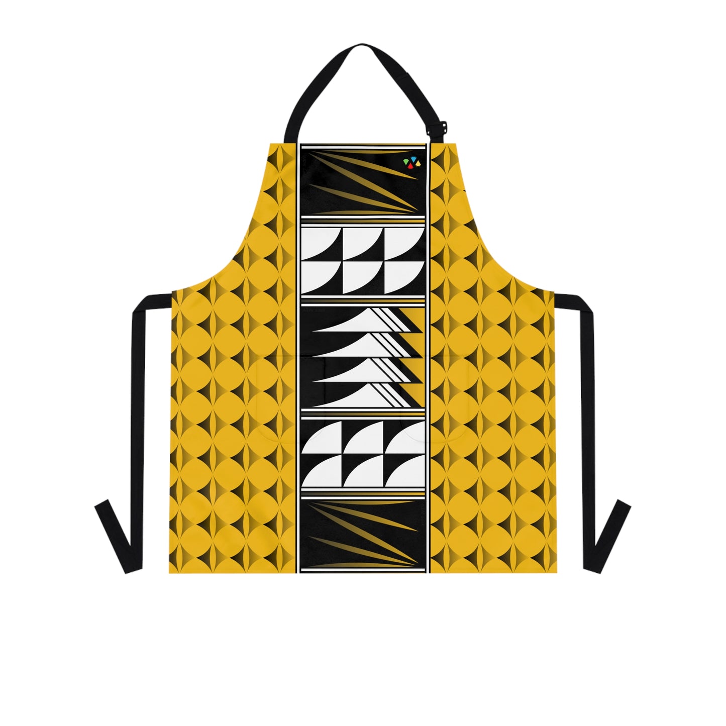 Feather Blessing on Yellow Two Pocket Apron