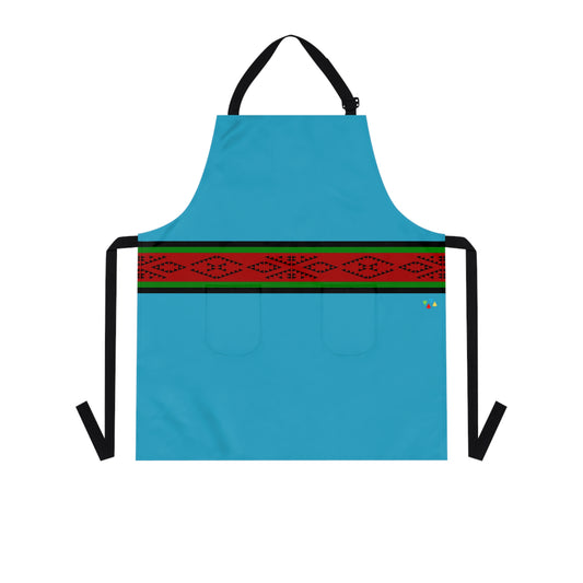 Turquoise Belt of Life Two Pocket Apron