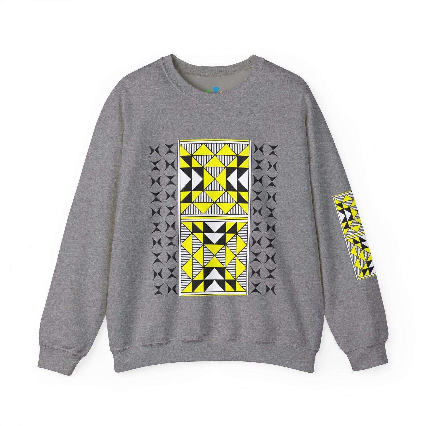 Sacred Mountains in Yellow Unisex Sweatshirt