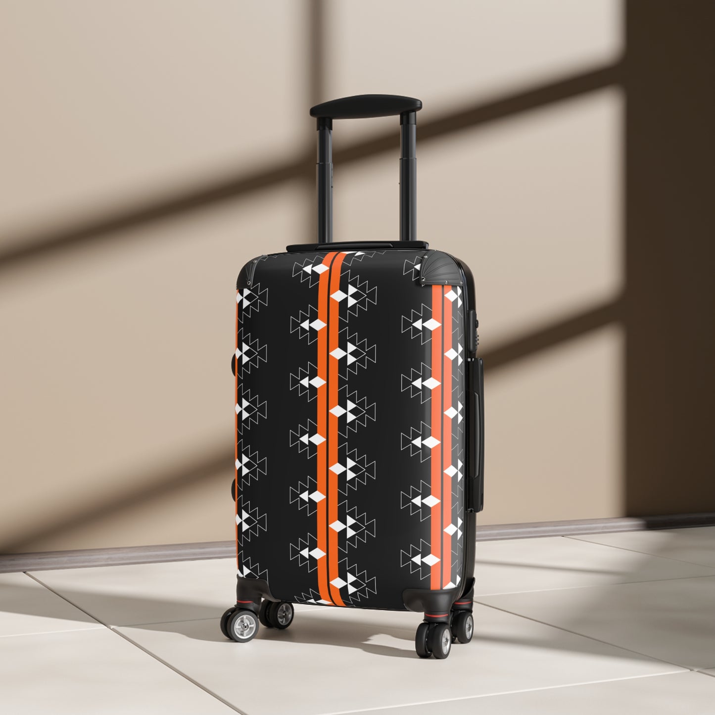 Orange Native Woven Stories Suitcases