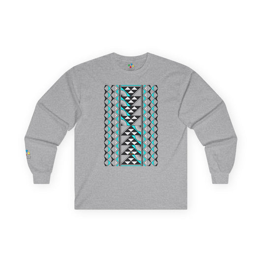 Sun and Rain in Turquoise Unisex Long Sleeve Tee