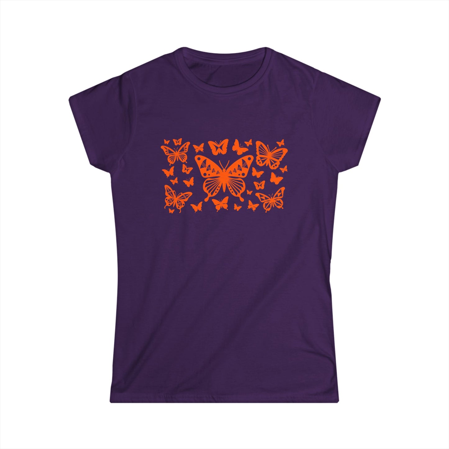 Orange Butterfly Blast Women's Softstyle Tee