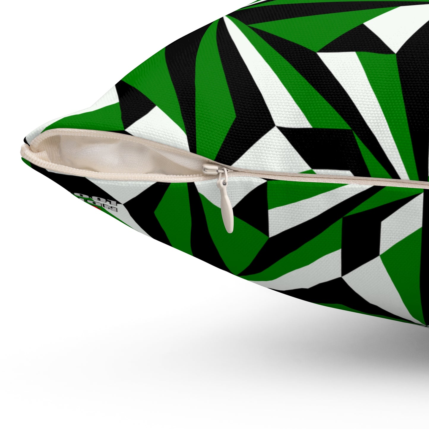 Desert Flowers in Green Square Pillow