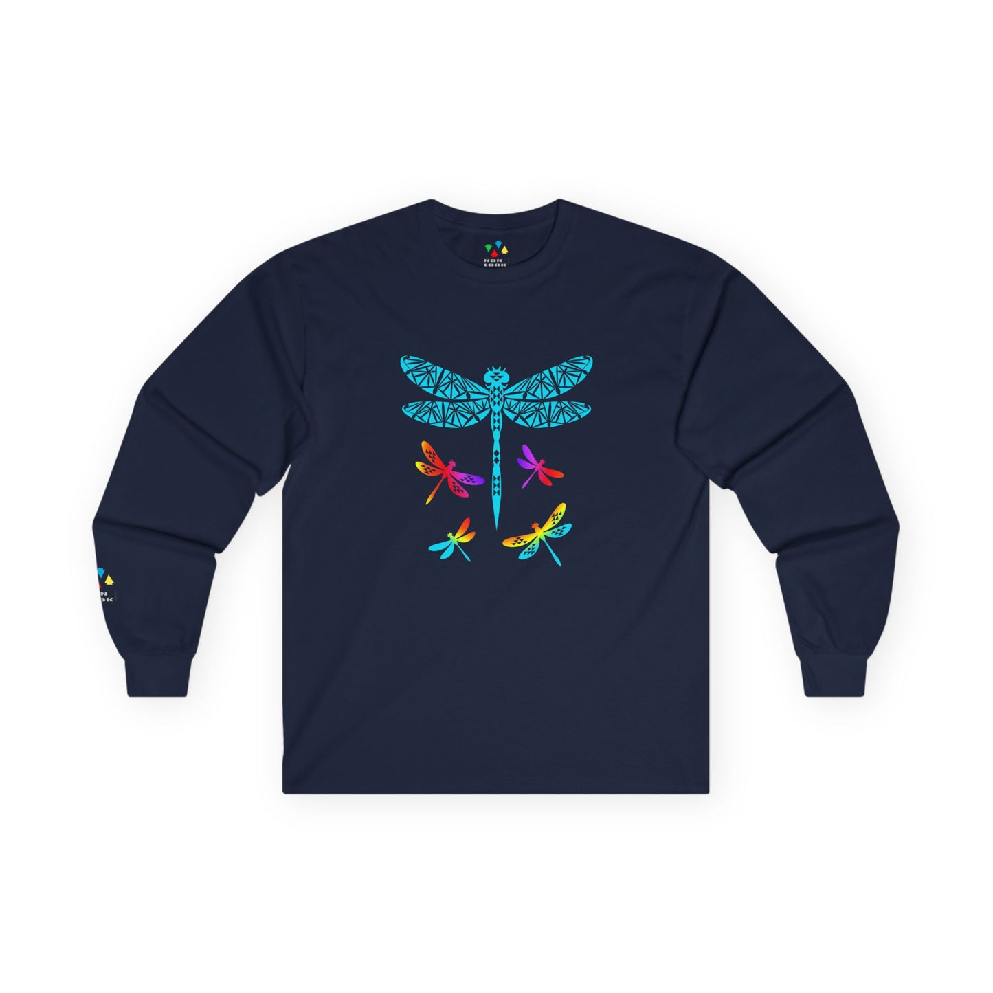 Rainbow Native Dragonfly Unisex Long Sleeve Tee