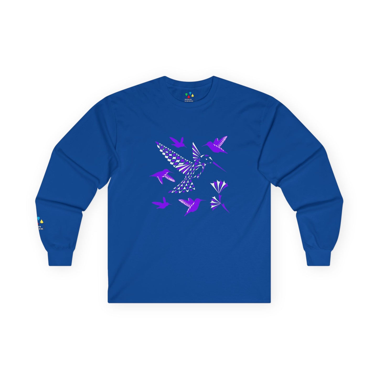 Hummingbird Blessing in Purple Unisex Long Sleeve Tee