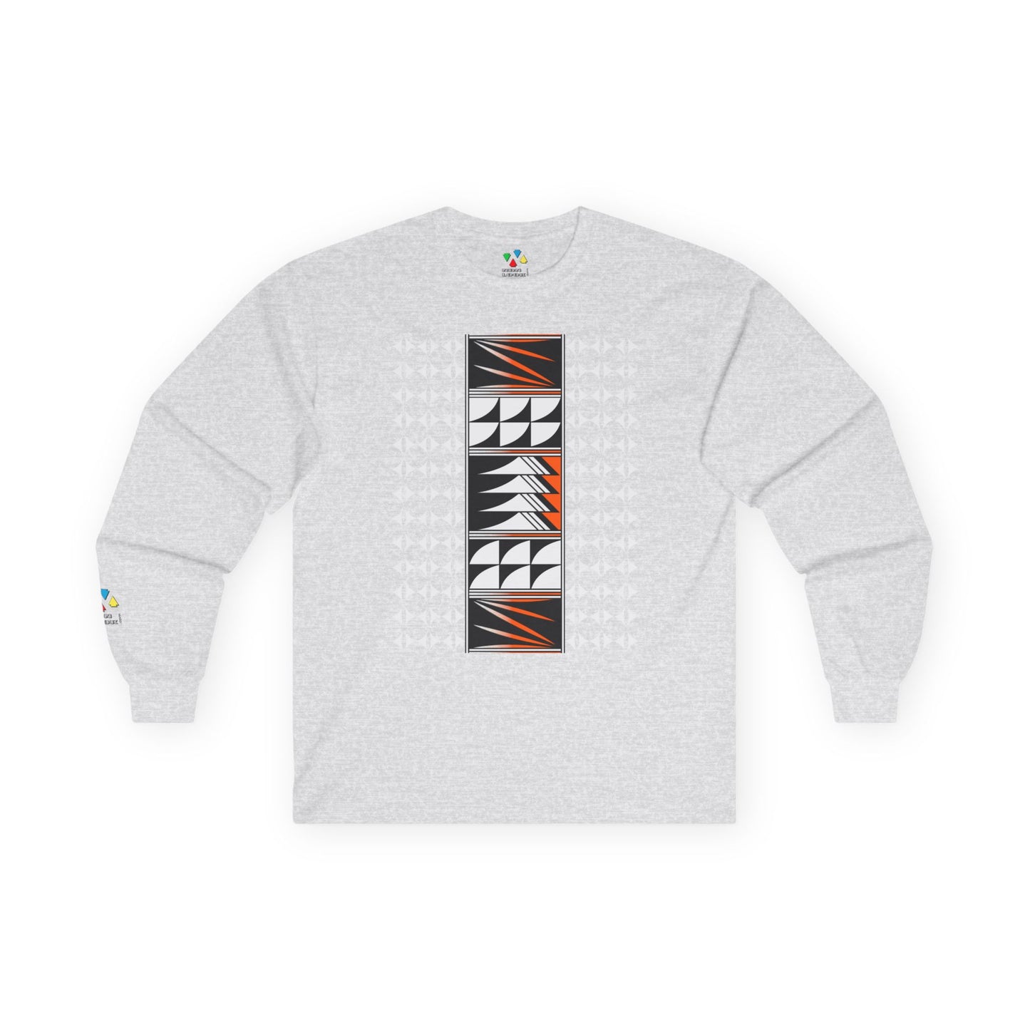 Feather Blessings in Orange Unisex Long Sleeve Tee