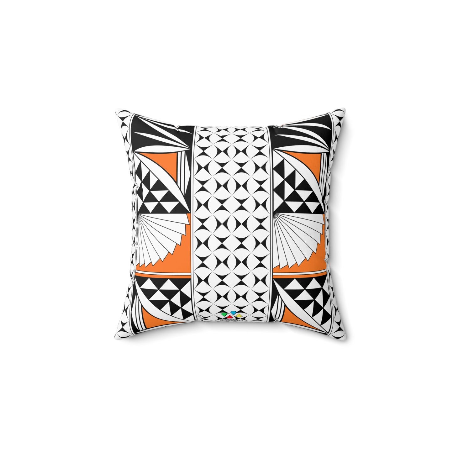 Southwest Sunrise in Orange Square Pillow