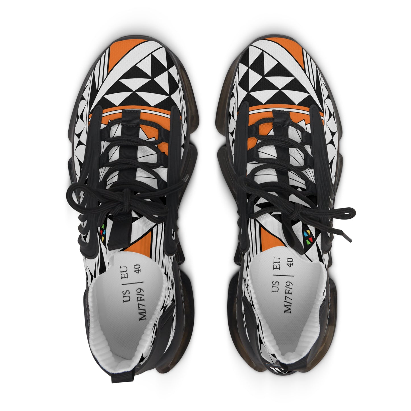 Southwest Sunrise in Orange Women's Mesh Sneakers