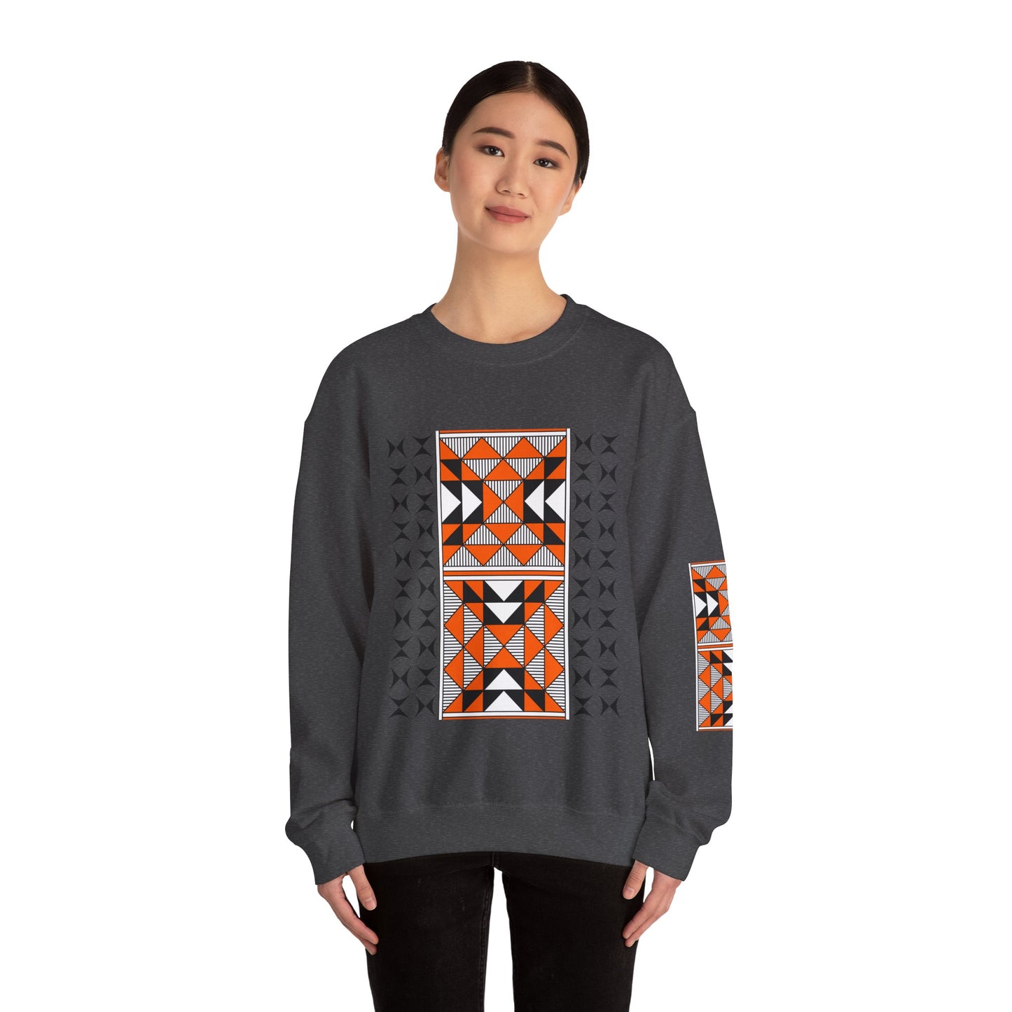Sacred Mountains in Orange Unisex Sweatshirt