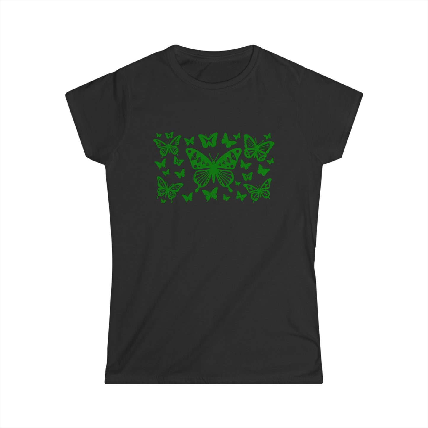 Green Butterfly Blast Women's Softstyle Tee