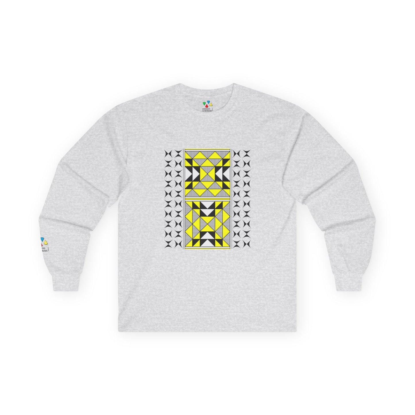 Sacred Mountains in Yellow Unisex Long Sleeve Tee