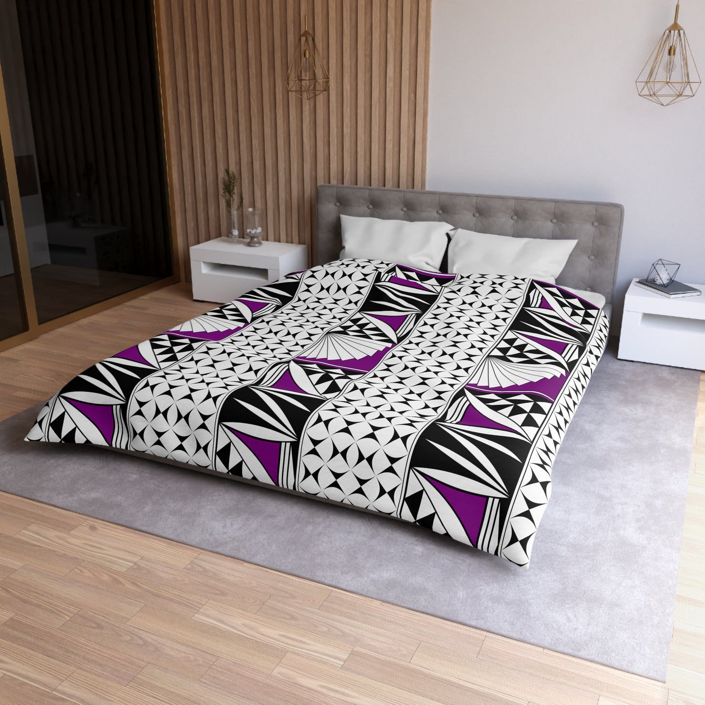 Southwest Sunrise in Purple Microfiber Duvet Cover