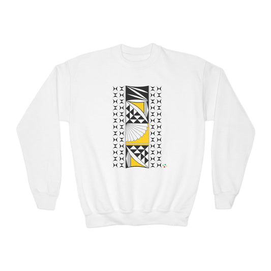 Southwest Sunrise in Yellow Youth Crewneck Sweatshirt