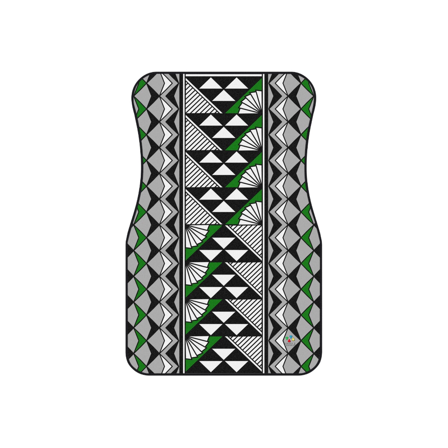 Sun and Rain in Green Car Mats (Set of 4)