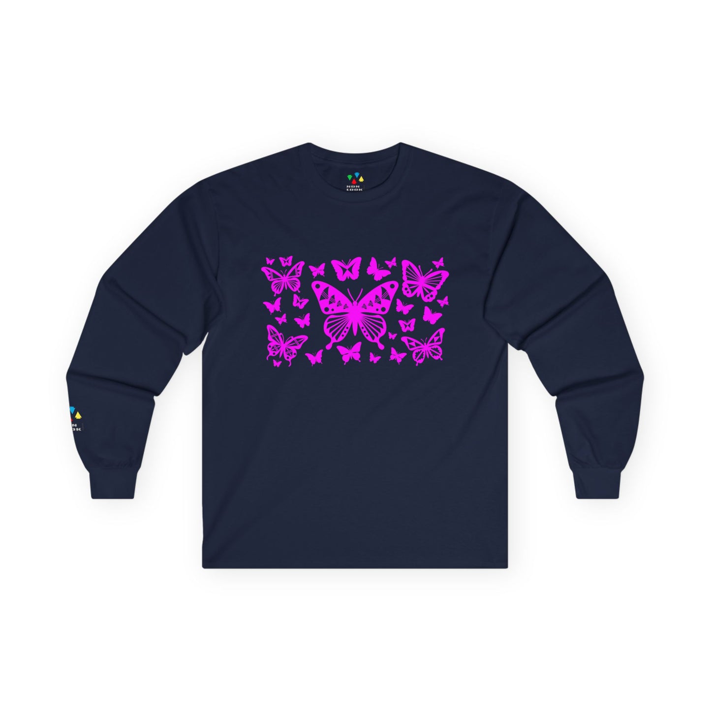 Butterfly Dance in Pink Unisex Long Sleeve Tee