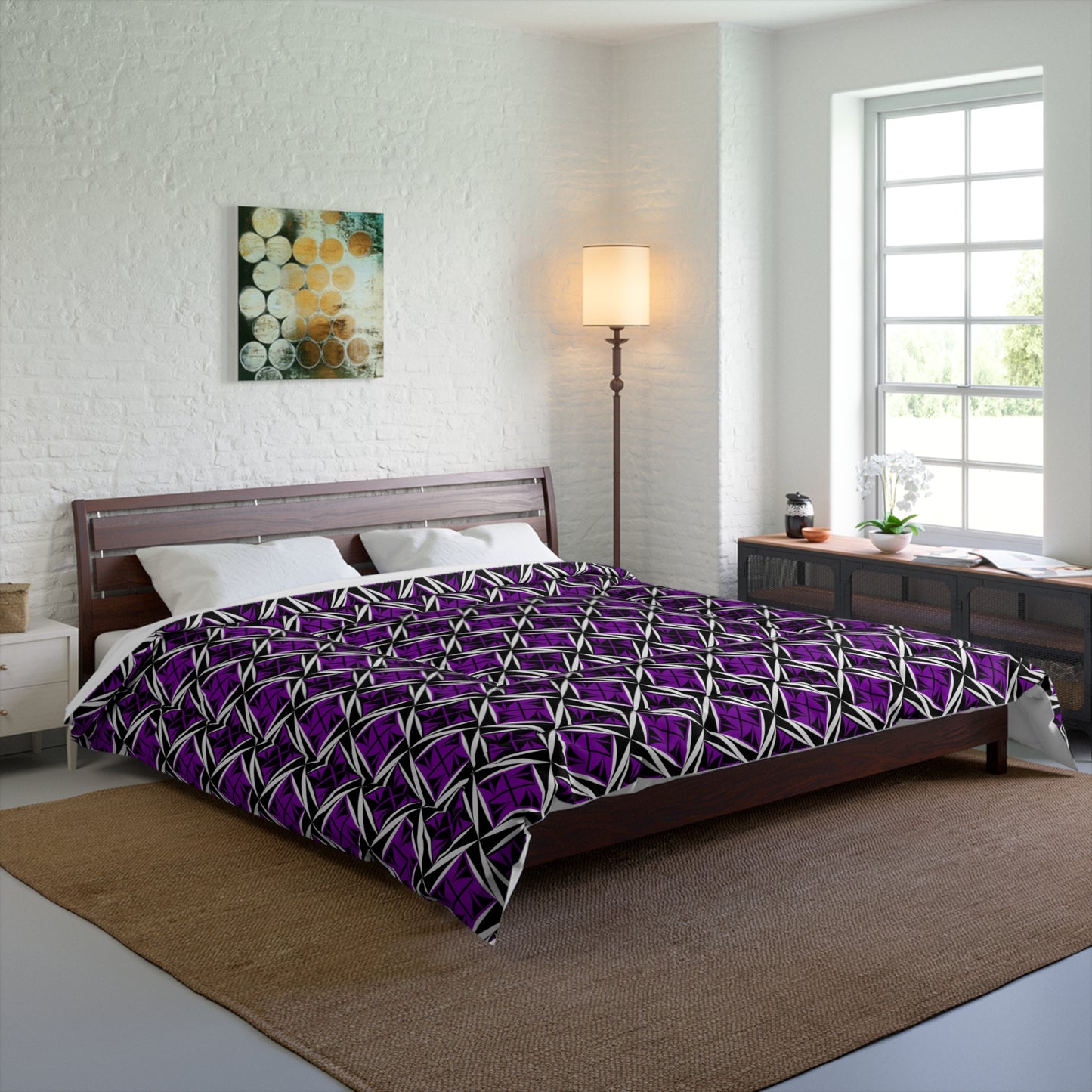 Sacred Winds in Purple Comforter
