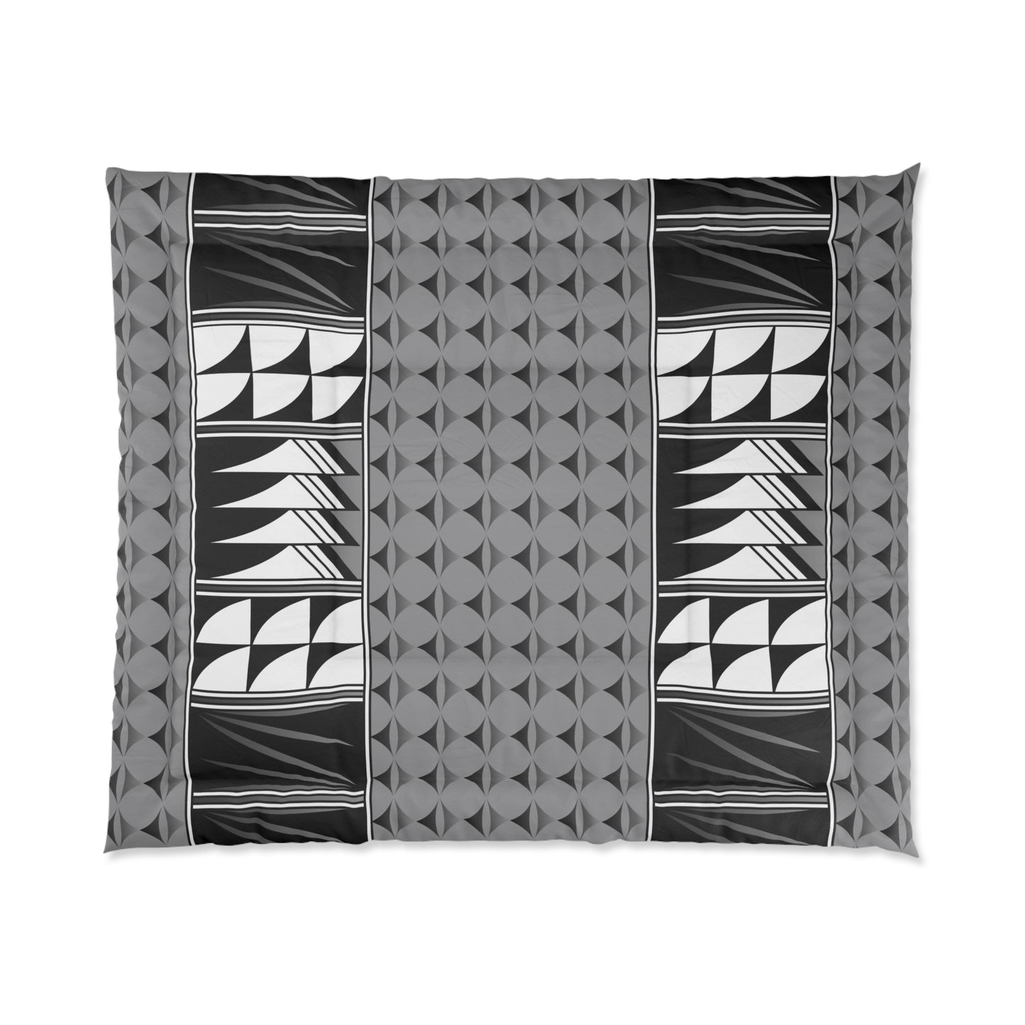 Southwest Feather Blessing on Gray Comforter