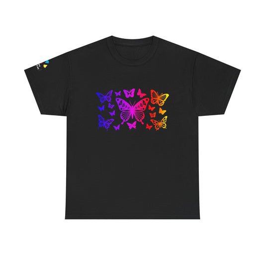 Rainbow Butterfly Dance Gildan Unisex Tee