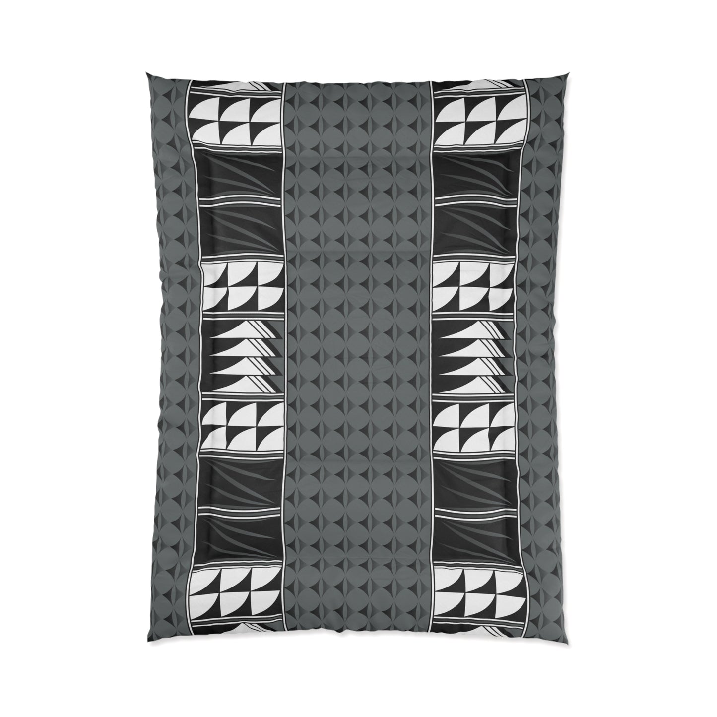 Southwest Feather Blessing on Dark Gray Comforter