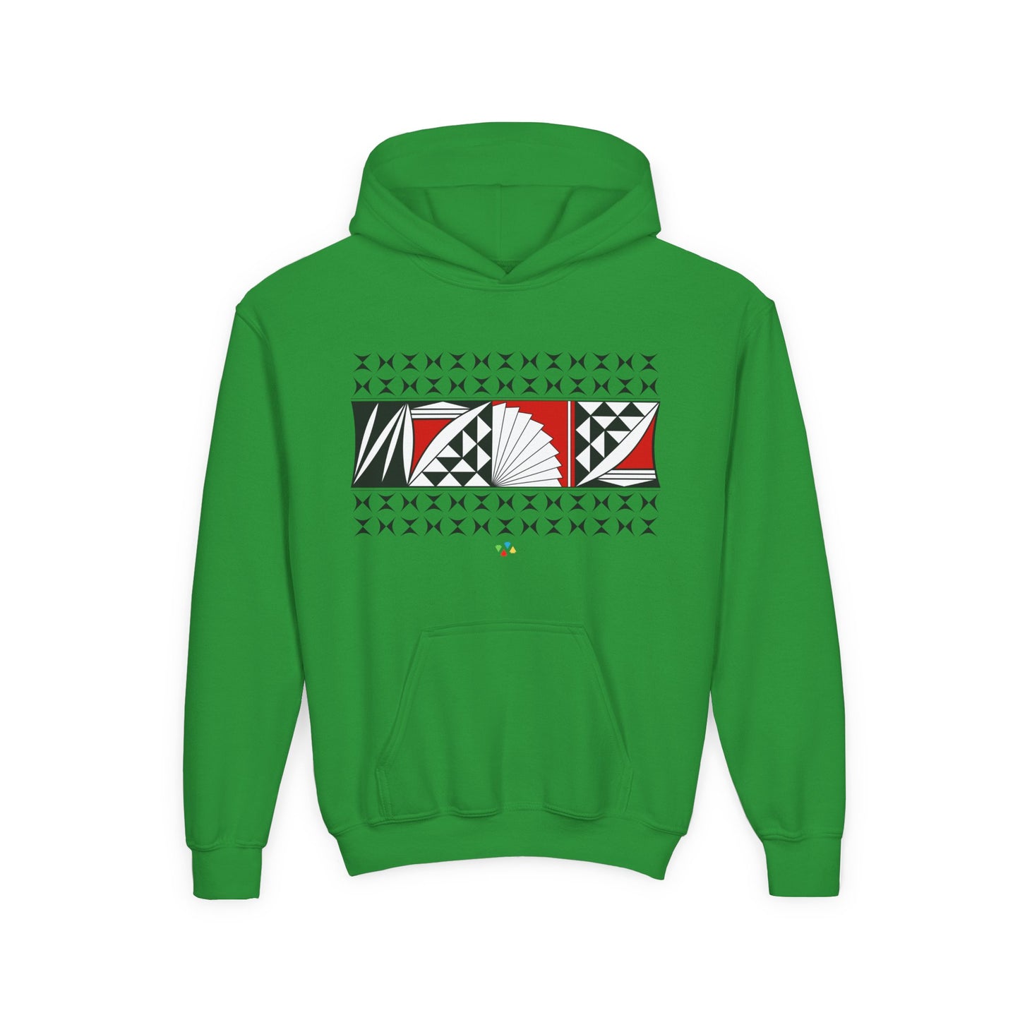 Red Southwest Sunrise Youth Heavy Blend Hooded Sweatshirt