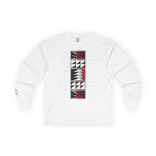 Feather Blessings in Red Unisex Long Sleeve Tee